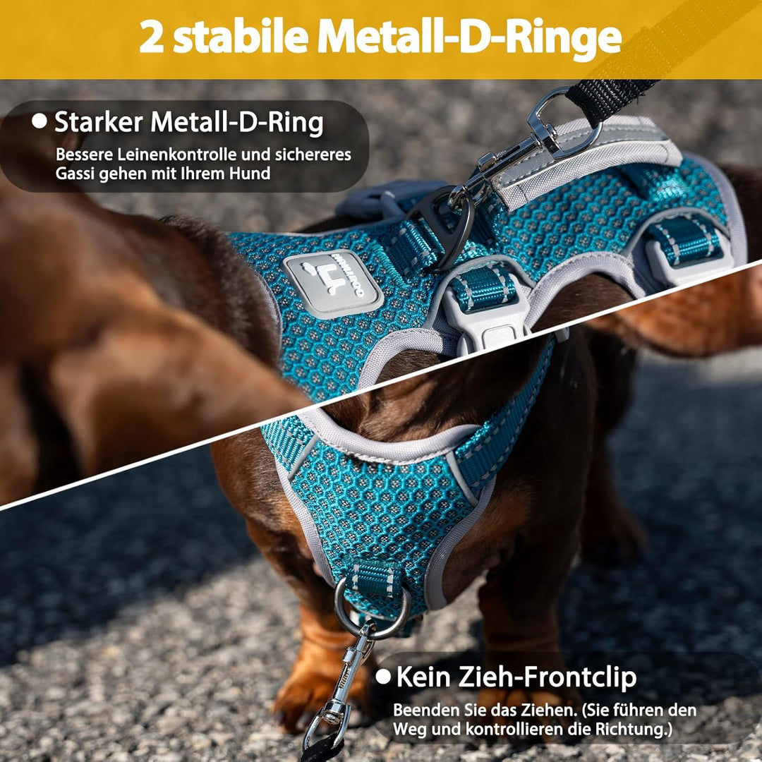 Huntboo Sicherheitsgeschirr Hund Ausbruchsicher, Panikgeschirr für Hunde，Eeflektierendes Geschirr mi