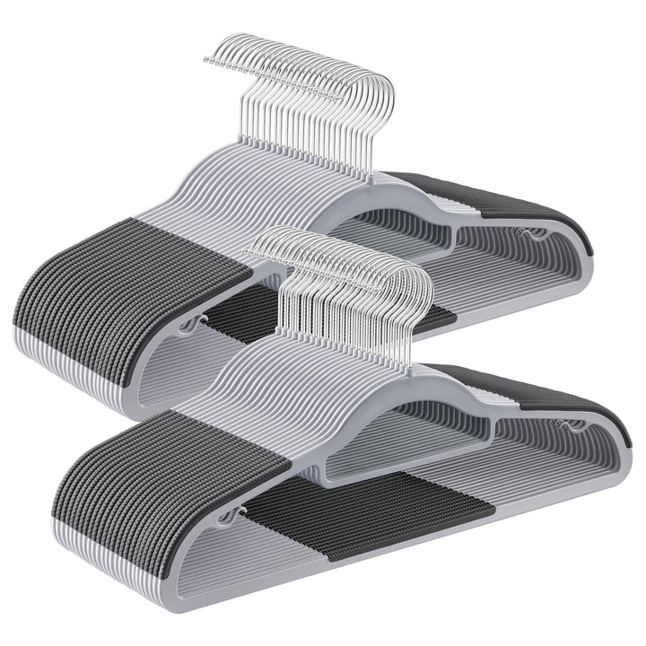 SONGMICS Kleiderbügel, 50er Set, Jackenbügel aus Kunststoff, gut belastbar, Anti-Rutsch-Design, plat
