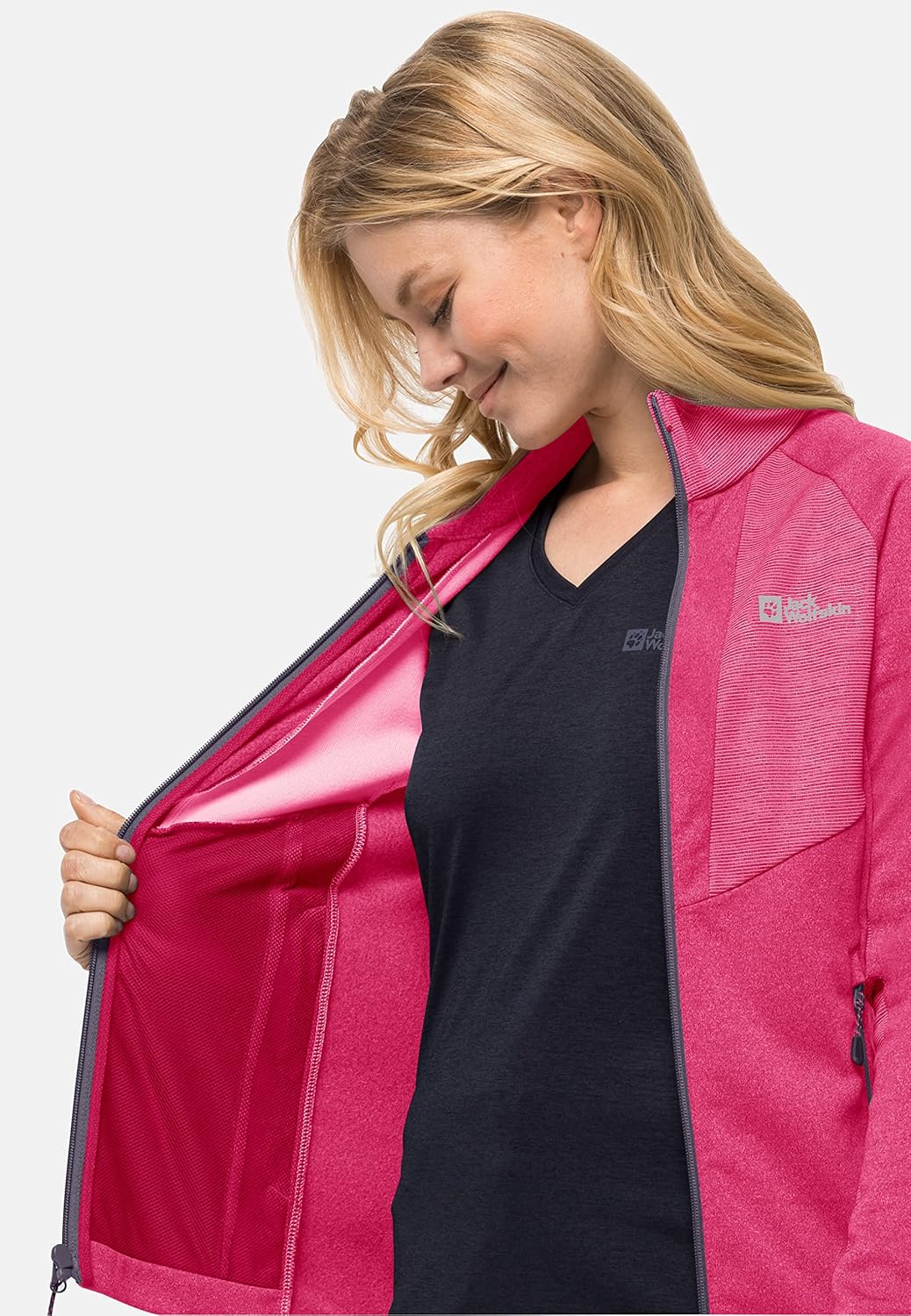 Jack Wolfskin Damen Blattsteig Fleecejacke XS Cameopink, XS Cameopink