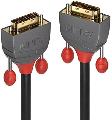 LINDY 36222 2m DVI-D Dual Link Kabel, anthra Line Grau Grau 2 m, Grau 2 m