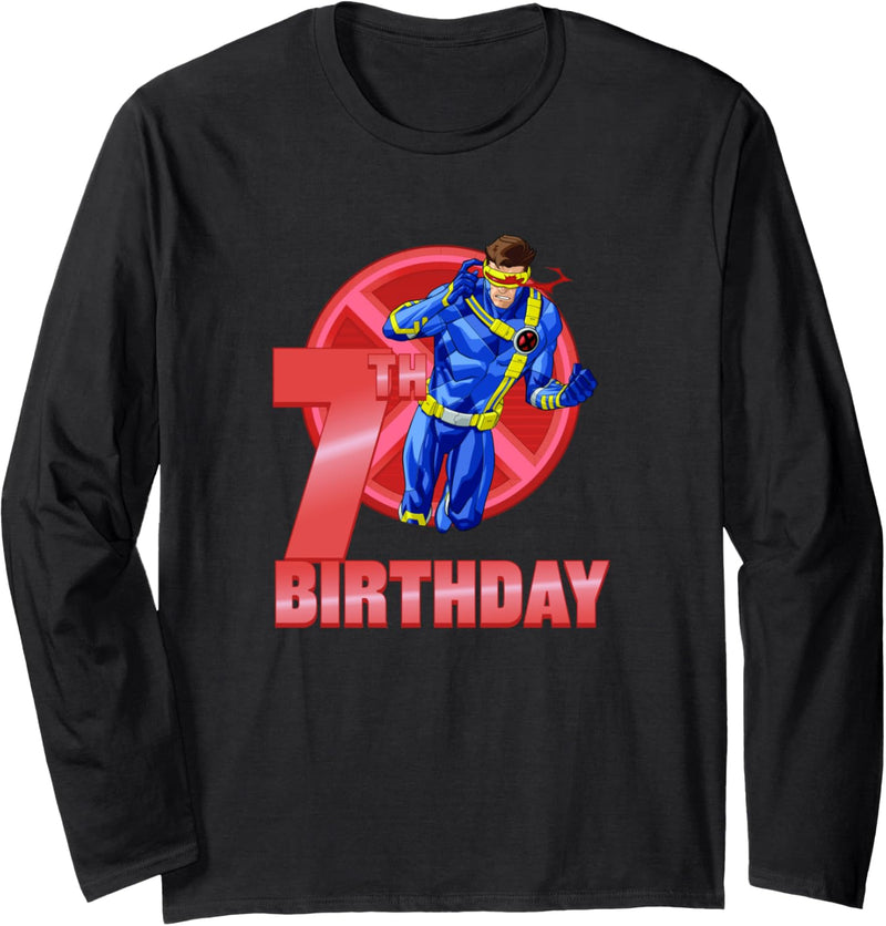 Marvel X-Men Cyclops 7th Birthday Badge Langarmshirt