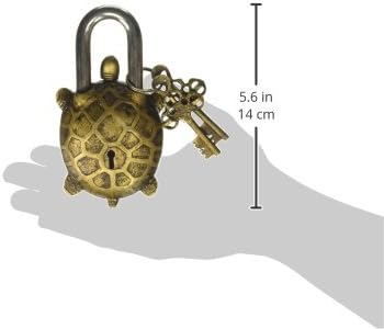Brasss Blessing Vorhängeschloss im Vintage-Stil – Schloss mit Schlüsseln – funktional – aus Messing