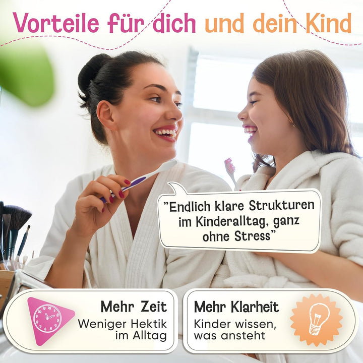 LIKARTO Routine Planer Kinder – [DAS ORIGINAL] – Montessori Aufgabenplaner & Magnettafel – individue