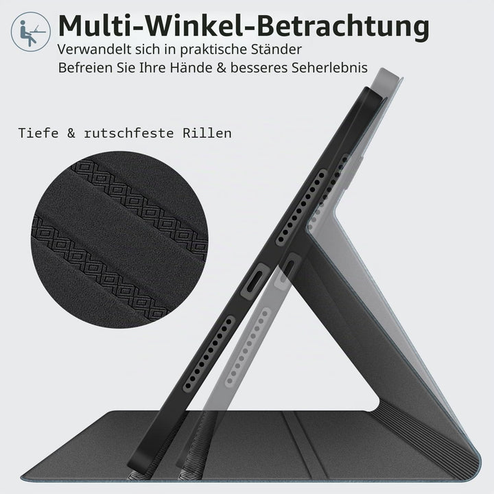 HOLIMET Hülle für iPad Mini 7 2024 (A17 Pro), iPad Mini 6 Hülle 2021 mit Stifthalter 8,3 Zoll PU Led
