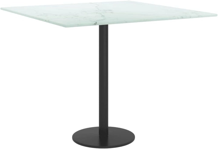 BADJAS Tischplatte Weiss Hartglas in Marmoroptik Schreibtischplatte, DIY Stabile Esstisch, Schreibti