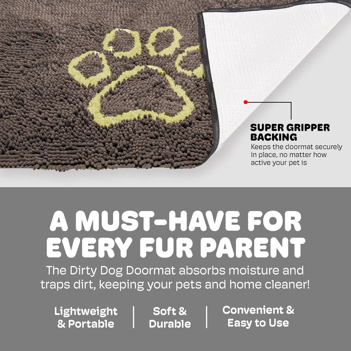 Dog Gone Smart Dirty Dog Fussmatte, Small, cool Grey, 40 x 60 cm (Rechteckig) Cool Grey