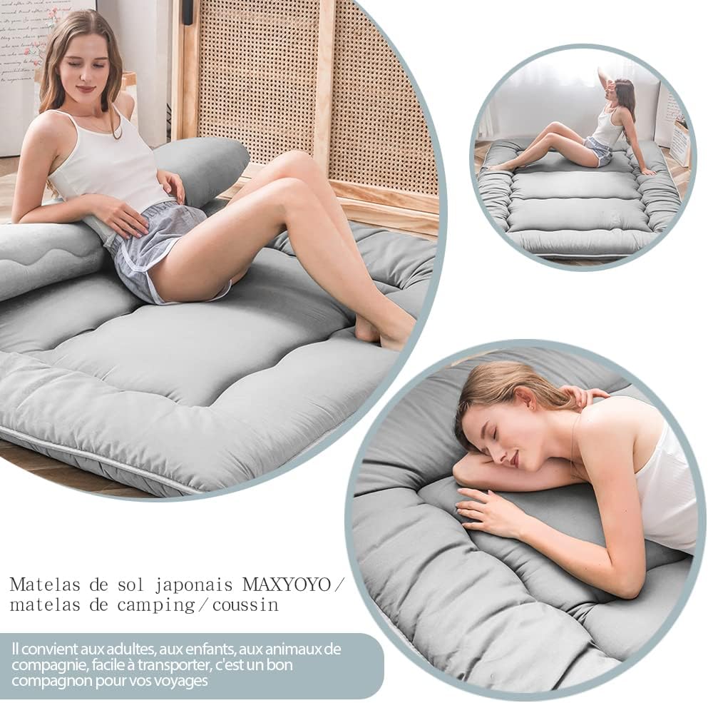 MAXYOYO Klappmatratze Futon Matratze Bodenmatratze Gepolsterte Japanische Tatami Gesteppte Bett, Dic