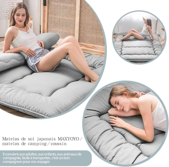 MAXYOYO Klappmatratze Futon Matratze Bodenmatratze Gepolsterte Japanische Tatami Gesteppte Bett, Dic
