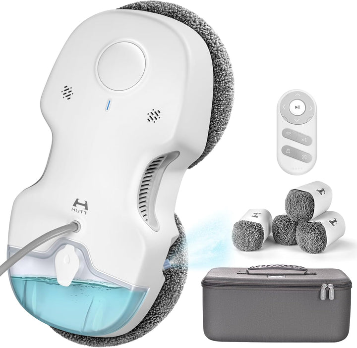 HUTT C6 Fensterputzroboter mit Sprühfunktion, Elektrischer Fensterputzer Fernbedienung mit 80ML Tank