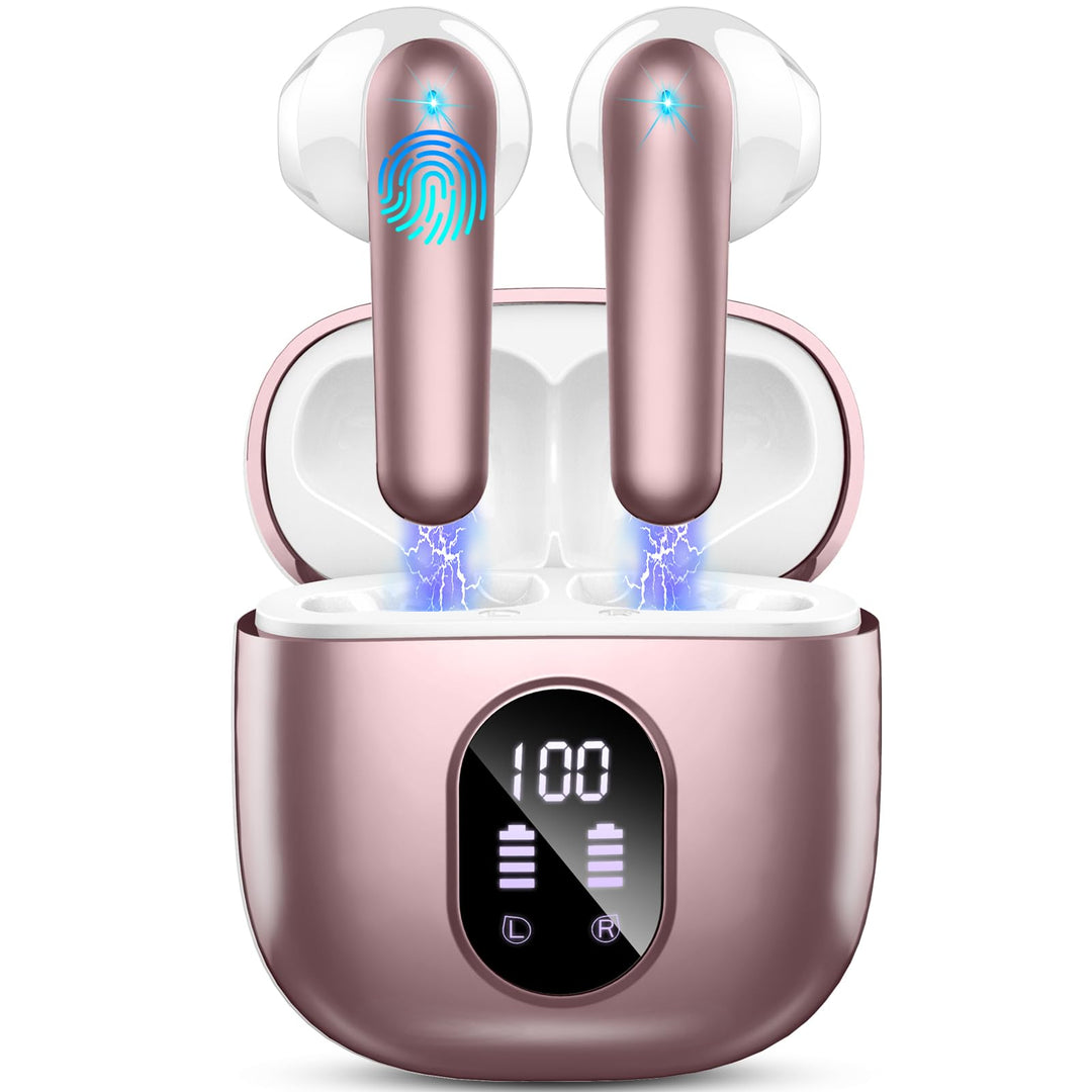 Bluetooth Kopfhörer, Kopfhörer Kabellos Bluetooth 5.3 In Ear Kopfhörer Bluetooth mit 4 Mic, 50H Kabe