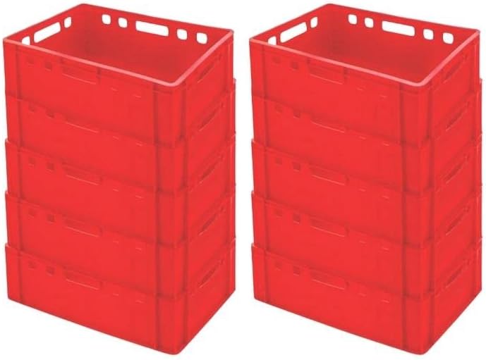 PROREGAL CHEFGASTRO Eurobehälter Fleischerkasten E2 | HxBxT 20x40x60cm | 41 Liter | Rot | Fleischerk