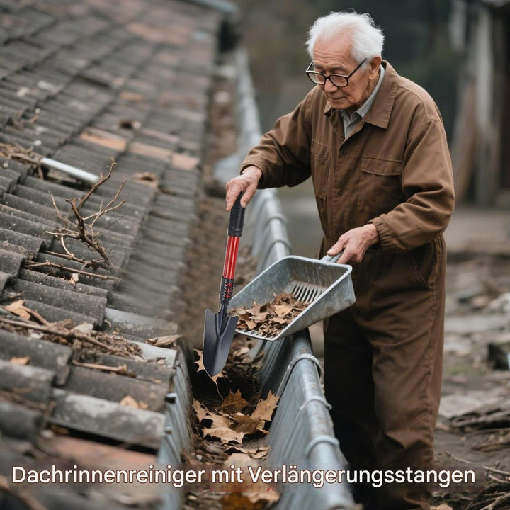 Gutter Reinigungswerkzeug, Verstellbarer Reinigungsstab Mit Schaufel Für Dachrinnen, Leichtes Bodenw