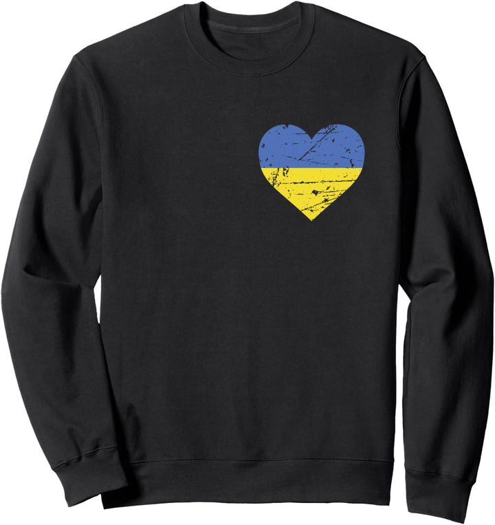 Ukraine Herz Flagge Ukrajina Patriot Fan Sweatshirt