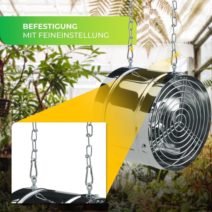 Bio Green Ventilator, 31W, 460 qm/h für Gewächshaus und Wintergarten, IP X4 spritzwassergeschützt, E