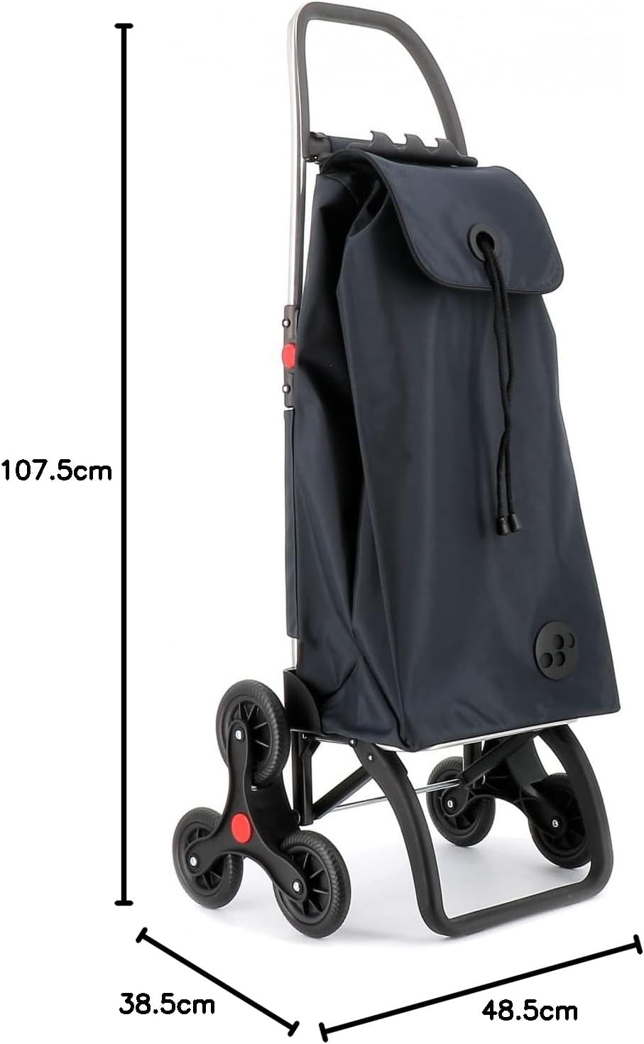 Klappbarer Einkaufstrolley Rolser I-Max MF 6 Räder Treppensteiger - Marengo, Marengo