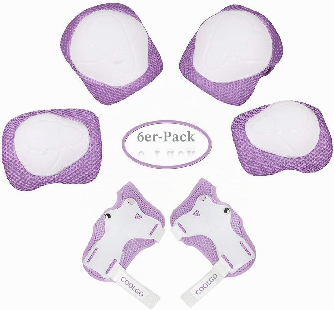 COOLGO Kinder Protektorenset, Kinder Schoner-Set Knieschoner, Ellenbogenschoner und Handgelenkschone