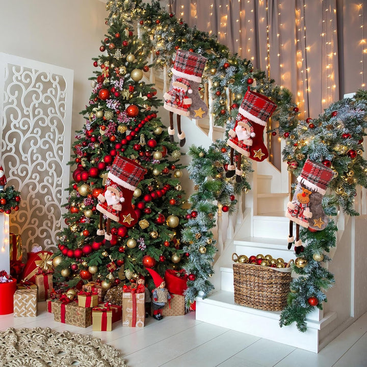 Nikolausstrumpf Kinder 3er Set, Klein Weihnachtsstrumpf Personalisiert Weihnachtssocken Kamin Nikola