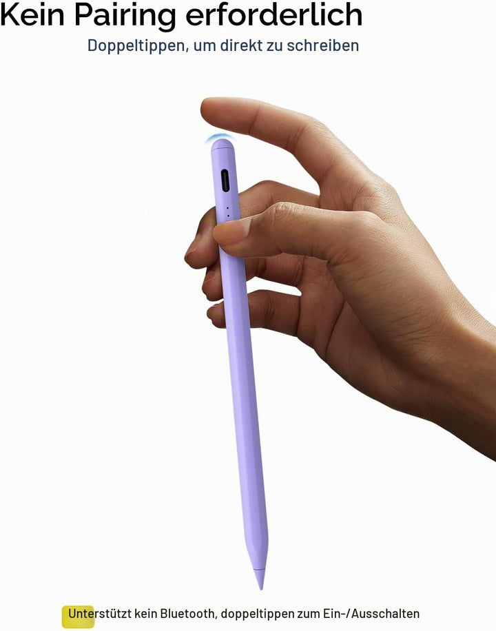 KEEPRO Stift für ipad 2018-2025, Schnellladefunktion Palm-Ablehnung Pencil für iPad A16/11/10/9/8/7/
