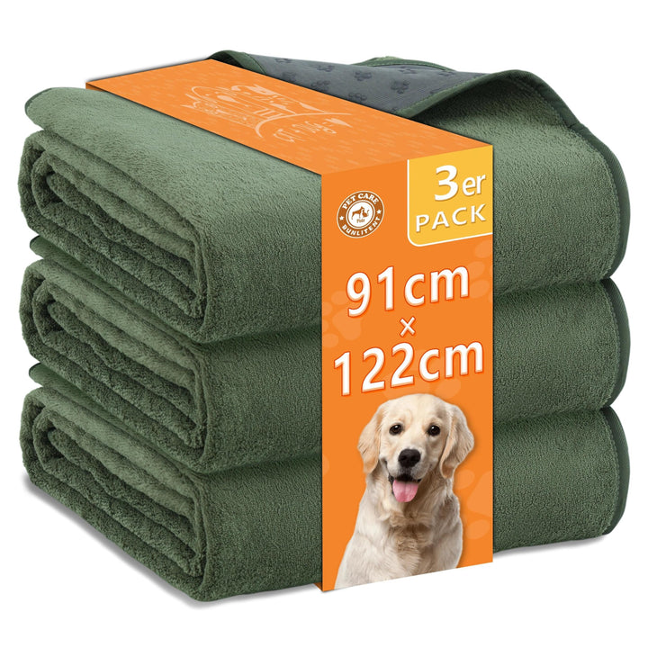 Waschbare Hundepads 91x122 cm 3er Set，Waschbare Haustier-Urinunterlage Schnell Absorbierend, Wasserd