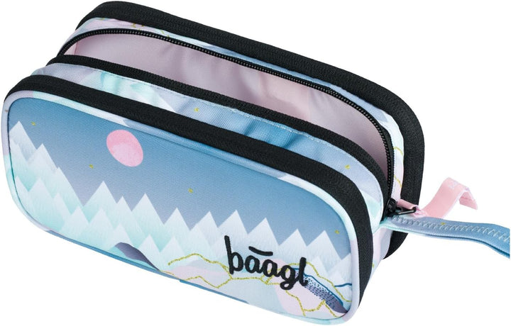 Baagl Federmäppchen für Mädchen, Schule Mäppchen, Federmappe mit 3 Fächer, Federtasche für Teenager,