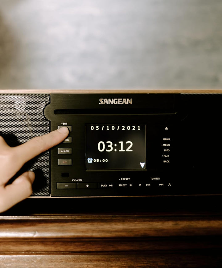 SANGEAN DDR-66 BT Kompaktes All-in-One System mit Internet-Radio, Musik-Streaming, DAB+, FM, AUX, US