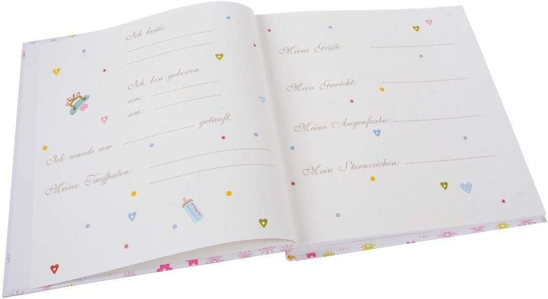 goldbuch Babyalbum mit Fensterausschnitt, Schmetterling, 30 x 31 cm, 60 weisse Blankoseiten mit 4 il