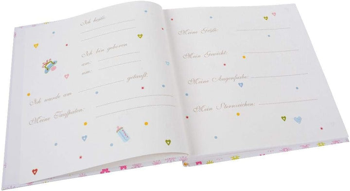 goldbuch Babyalbum mit Fensterausschnitt, Schmetterling, 30 x 31 cm, 60 weisse Blankoseiten mit 4 il