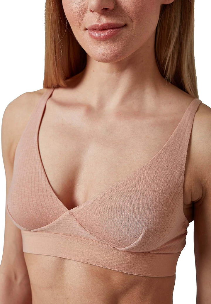 HUBER Damen Soft Bügelloser BH 85A Cafe Creme, 85A Cafe Creme