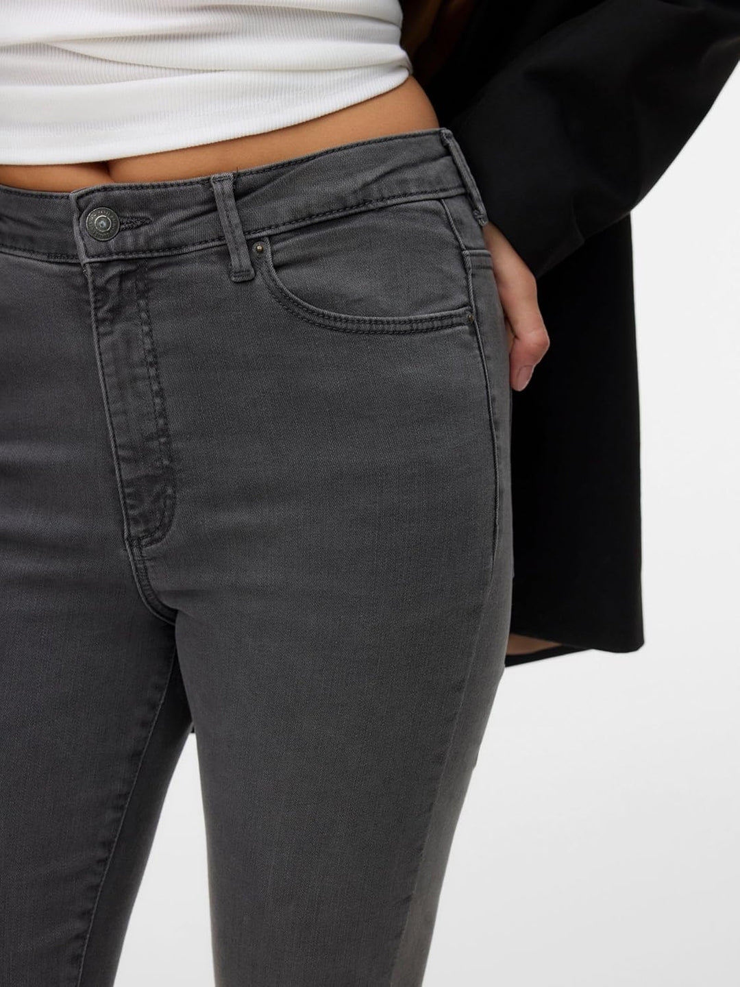 VERO MODA Female Skinny Jeans VMSOPHIA Hohe Taille Skinny Fit Jeans S / 30L Dark Grey Denim, S / 30L