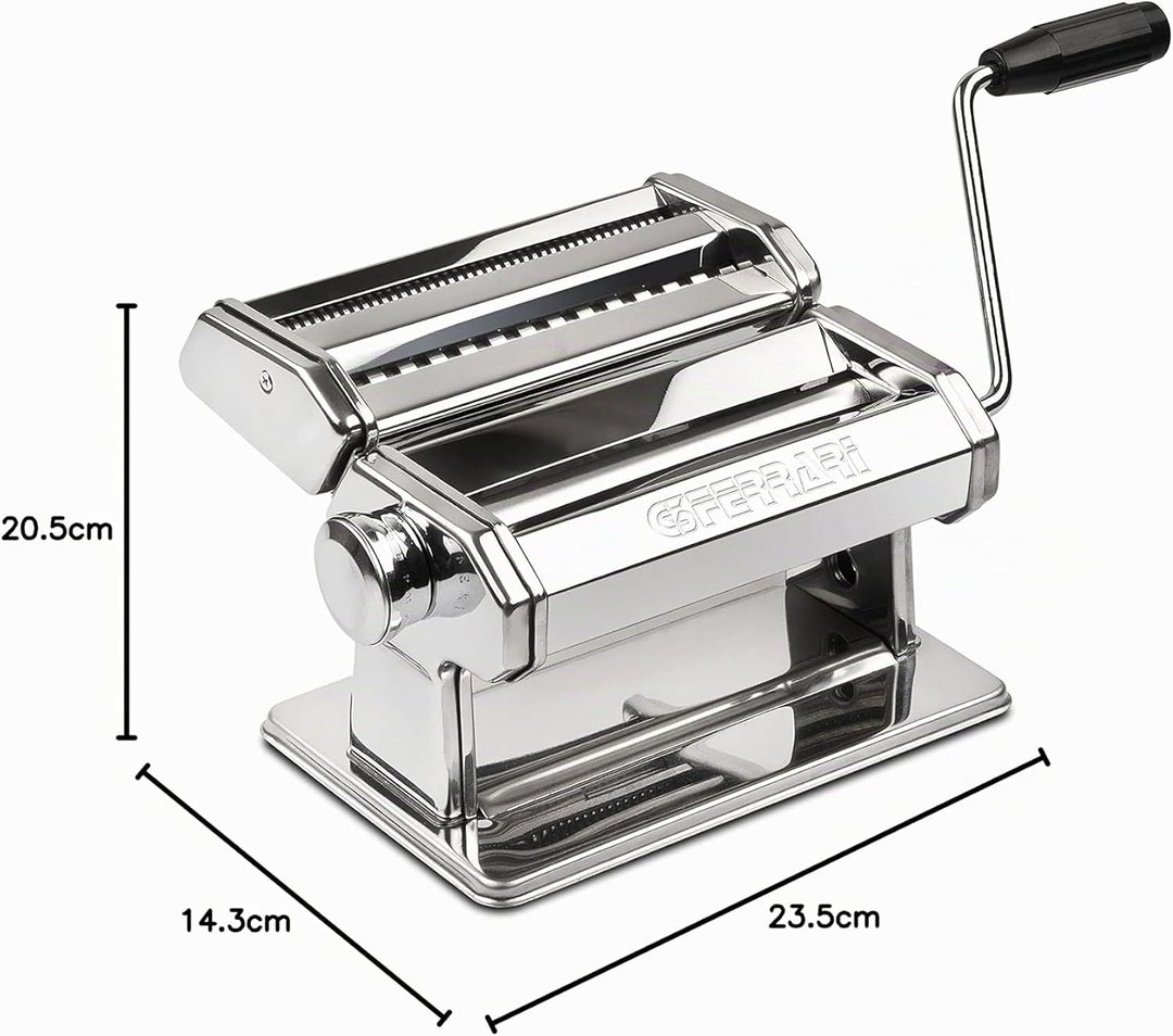 G3 Ferrari G20124 Sfoglio Easy Nudelmaschine, Edelstahl, Rollen 18 cm aus Aluminium
