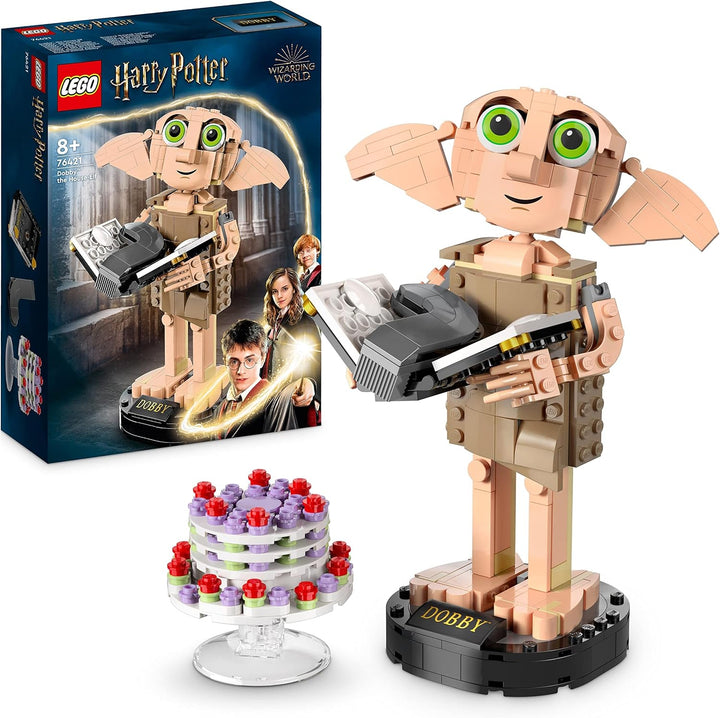 LEGO Harry Potter Dobby der Hauself Set, bewegliche ikonische Figur, Spielzeug & Harry Potter Fliege