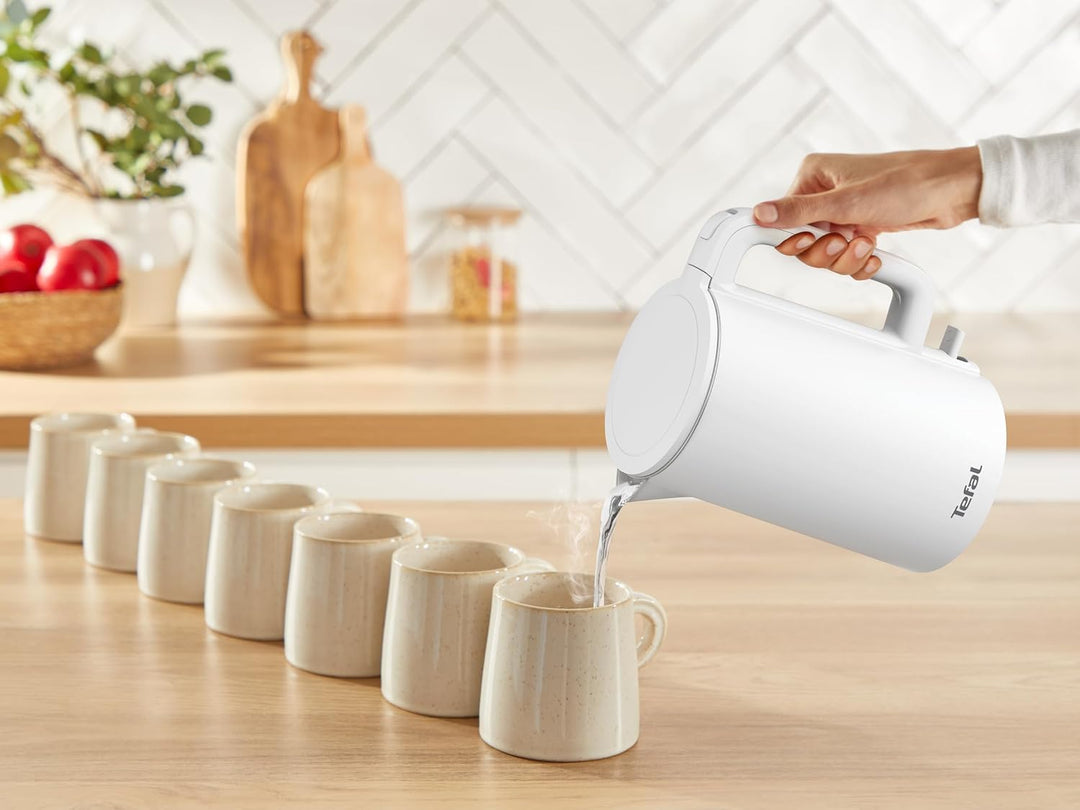 Tefal Thermo Protect, Elektrischer Wasserkocher, Kaltstart, Herausnehmbarer Antikalkfilter, 1500 W,