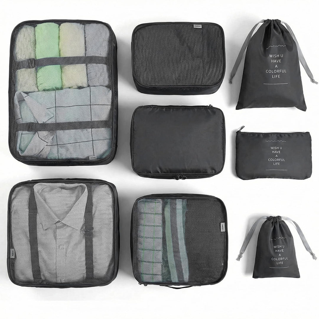 BillyBath Koffer Organizer set, Packing Cubes Kleidertaschen Schuhbeutel Reiseorganizer Packwürfel K