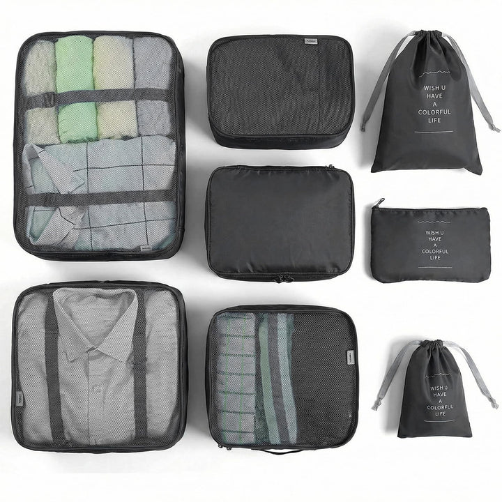 BillyBath Koffer Organizer set, Packing Cubes Kleidertaschen Schuhbeutel Reiseorganizer Packwürfel K