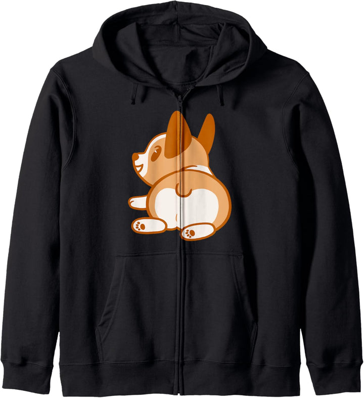 Trendy Cute Corgi Butt Kapuzenjacke