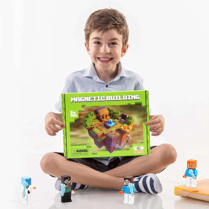 Magnetische Bausteine Kinder,Magnetbausteine Spielzeug,Magnetische Blöcke Spiel Set,Kleinkindspielze