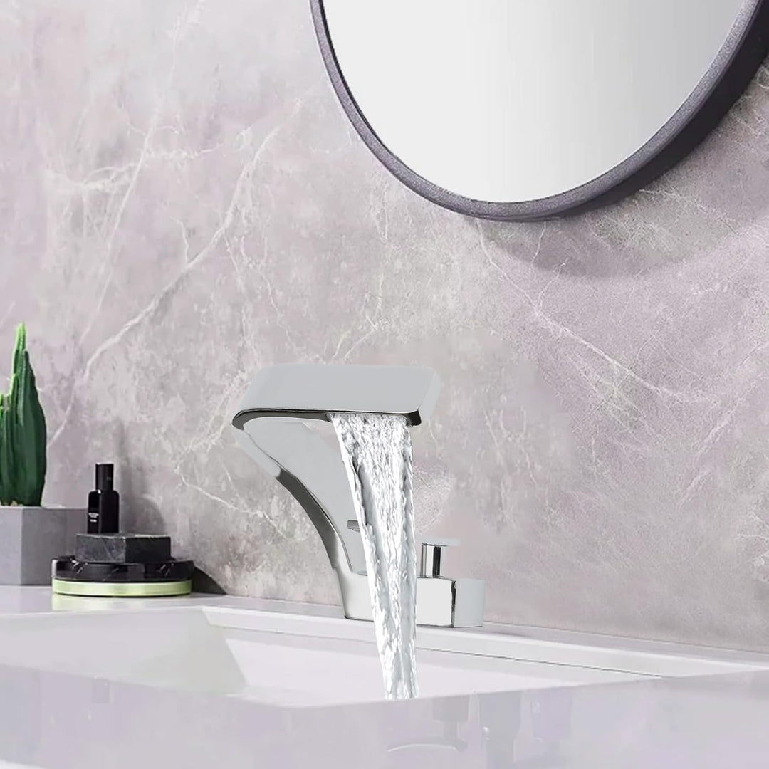 bad wasserfall armatur waschtischarmatur modern Design badezimmerarmatur elegant für Waschtischarmat