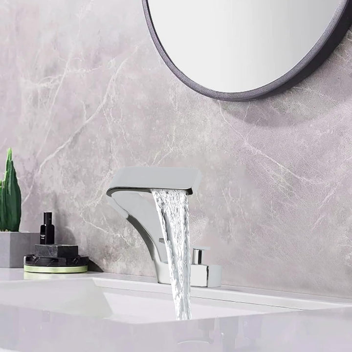 bad wasserfall armatur waschtischarmatur modern Design badezimmerarmatur elegant für Waschtischarmat