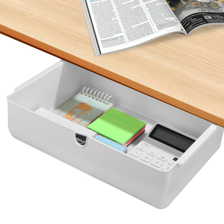 Cotepi Schublade unter Schreibtisch, Versteckte Schubladenbox, Selbstklebende Organizer, Selbstklebe
