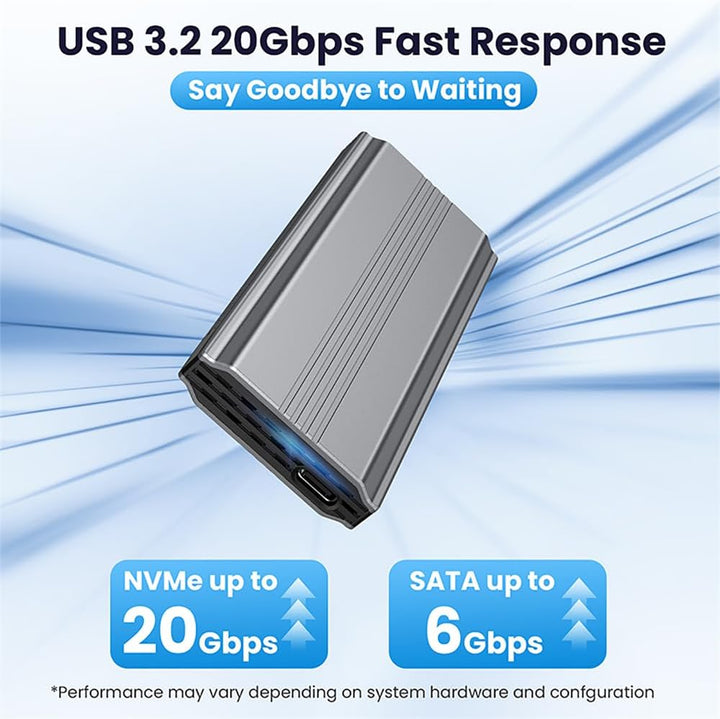 Xiwai 20 Gbit/s USB-Adapter-Lesegerät Typ-C USB 3.2 USB4 auf M-Key M.2 NGFF NVME SATA SSD PCBA Gehäu