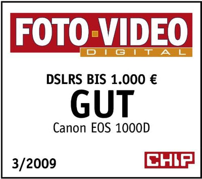 Canon EOS 1000D SLR-Digitalkamera (10 MP, LiveView, Kit inkl. EF-S 18-55 Objektiv) Kit inkl. EF-S 18