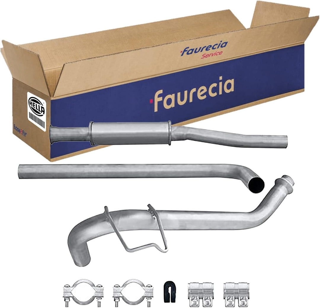 HELLA 8LC 366 025-591 Mittelschalldämpfer - Easy2Fit Kit - mitte - dreiteilig - Set mit Anbauteilen
