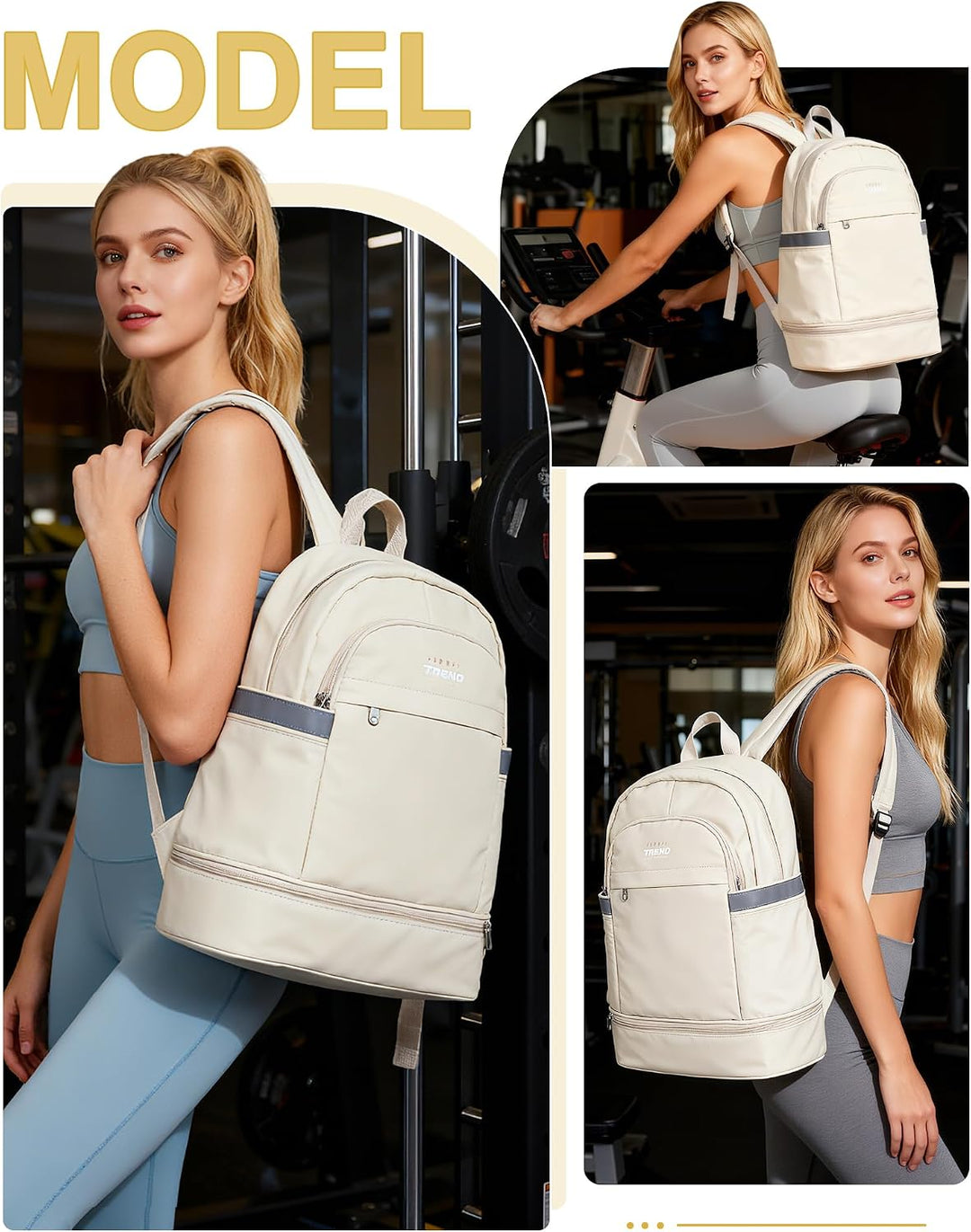 suradar Sportrucksack für Frauen mit Nasstasche und Schuhfach Sportrucksack Damen Gym Backpack Rucks