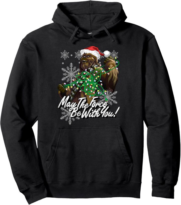 Star Wars Chewie Weihnachten Force Is With You Holiday Pullover Hoodie