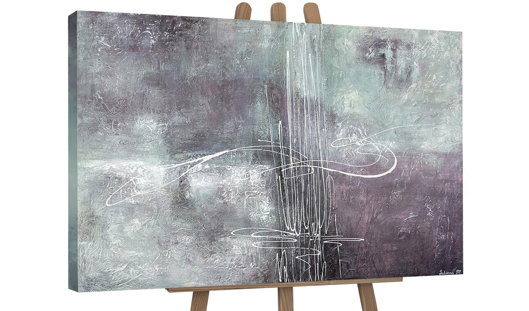 YS-Art Abstrakt Acryl Gemälde auf Leinwand Melodie handgemalt Wandbilder Wohnzimmer modern Wohndekor