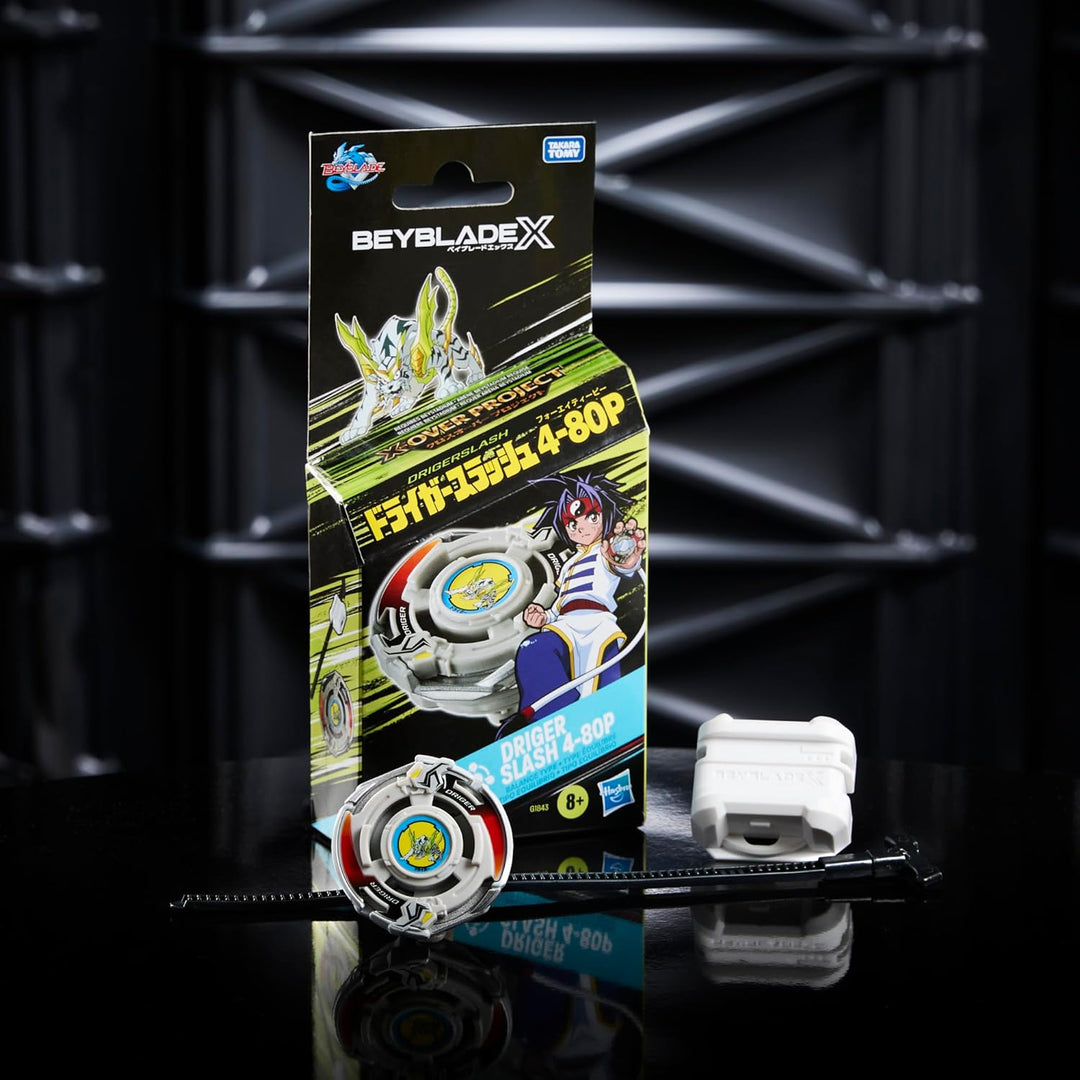 Beyblade X X-Over Project Driger Slash 4-80P Starter Pack Set with Takara Tomy Balance Type Top and