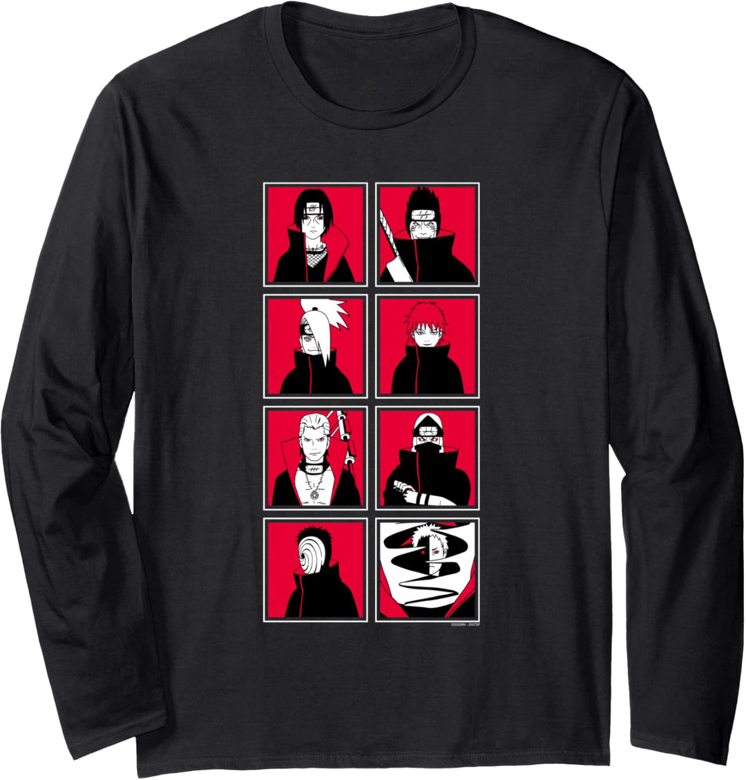Naruto Shippuden Akatsuki Frames Langarmshirt