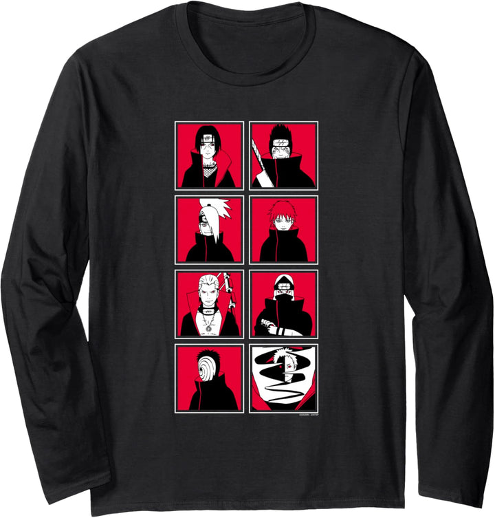 Naruto Shippuden Akatsuki Frames Langarmshirt