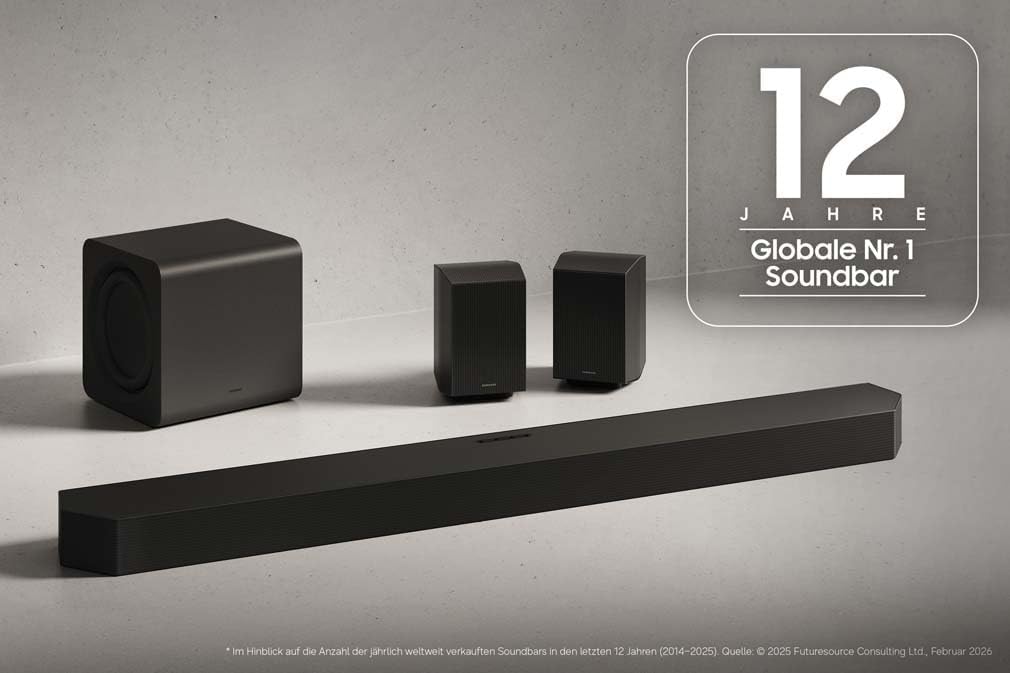 SAMSUNG HW-Q935GF Q-Series 9.1.4-Kanal-Soundbar für Fernseher, Kabelloser 6,5"-Subwoofer, 2.0.2-Kana