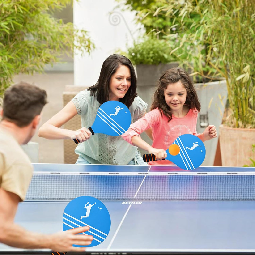 YOUYIKE Beachball Set, Beach Ball Spiel Set, 2 Schläger, 12 Federbälle, 2 Bälle, Paddle Ball Spiel K